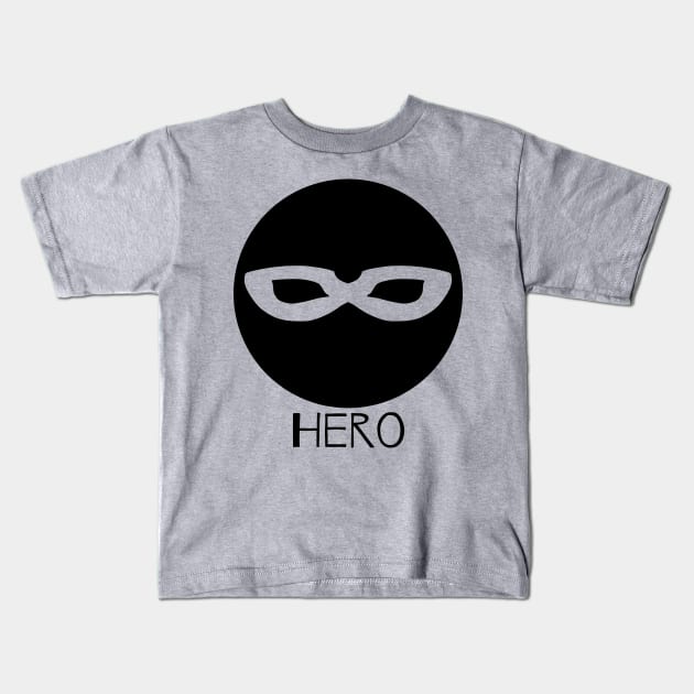 Black Mask - Hero Kids T-Shirt by Thedustyphoenix